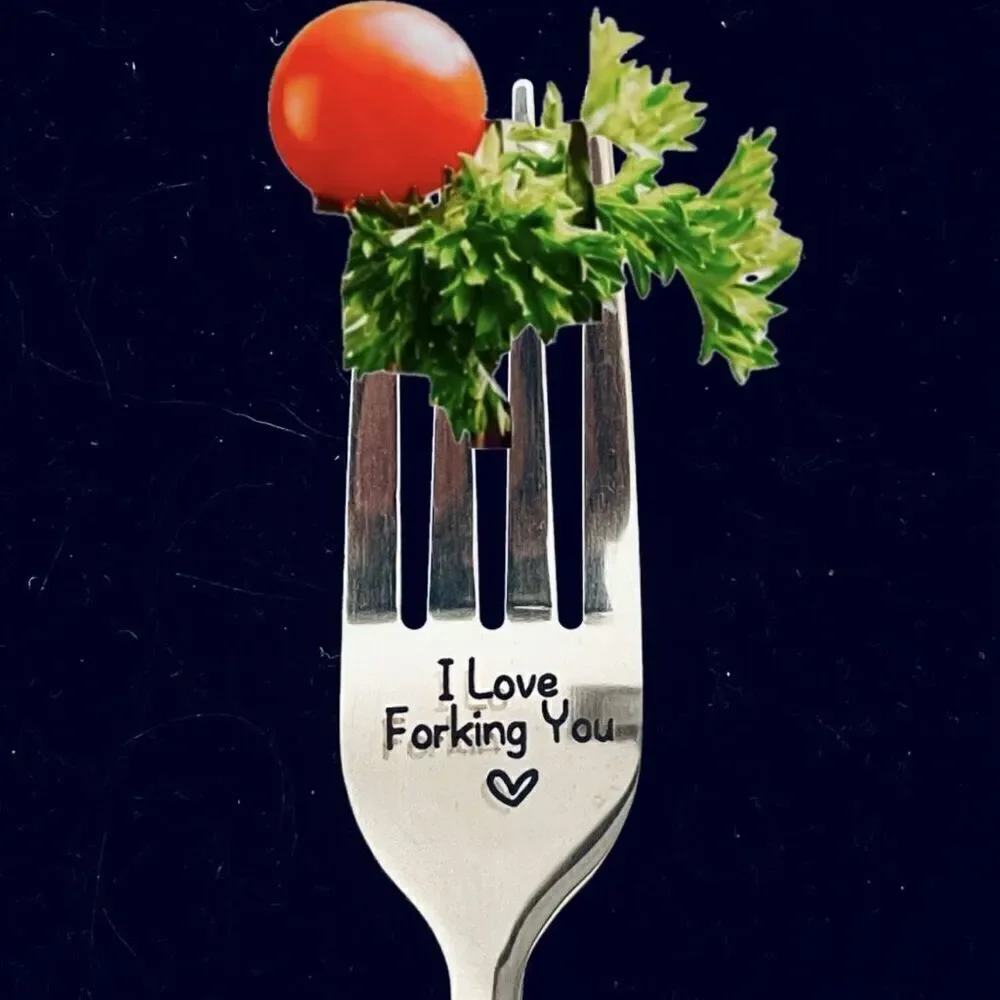 NWT Gorgeous “I love Forking You” Great Anniversary, Valentine’s Funny Fork Gift